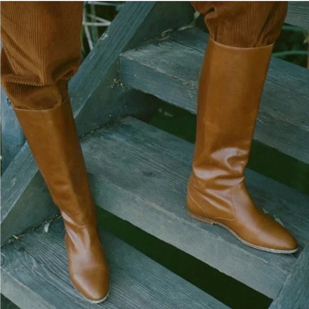 Doen Illaria Leather Riding Boots in whiskey, size 40.5 (fits size 9)